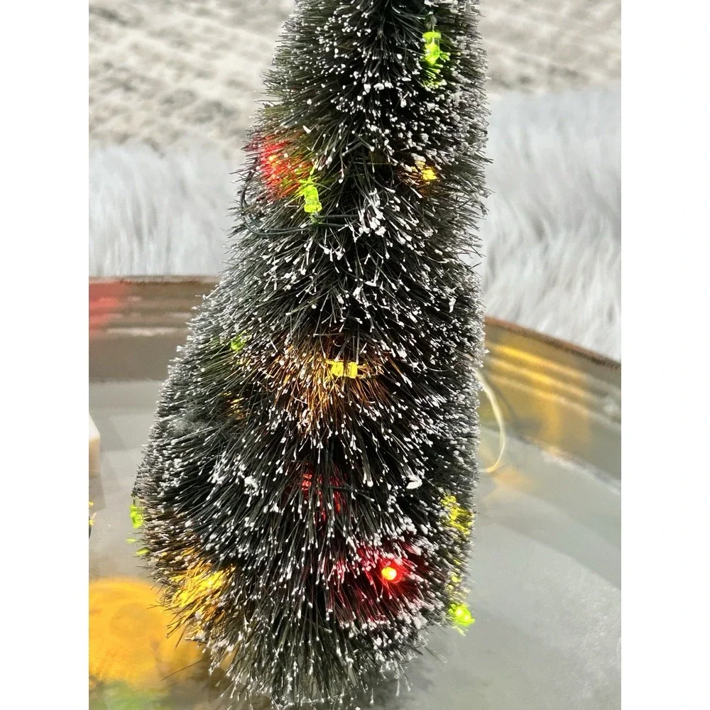 LEMAX‎ Colorful Lighted Evergreen Tree Set Of 2 Battery Operated